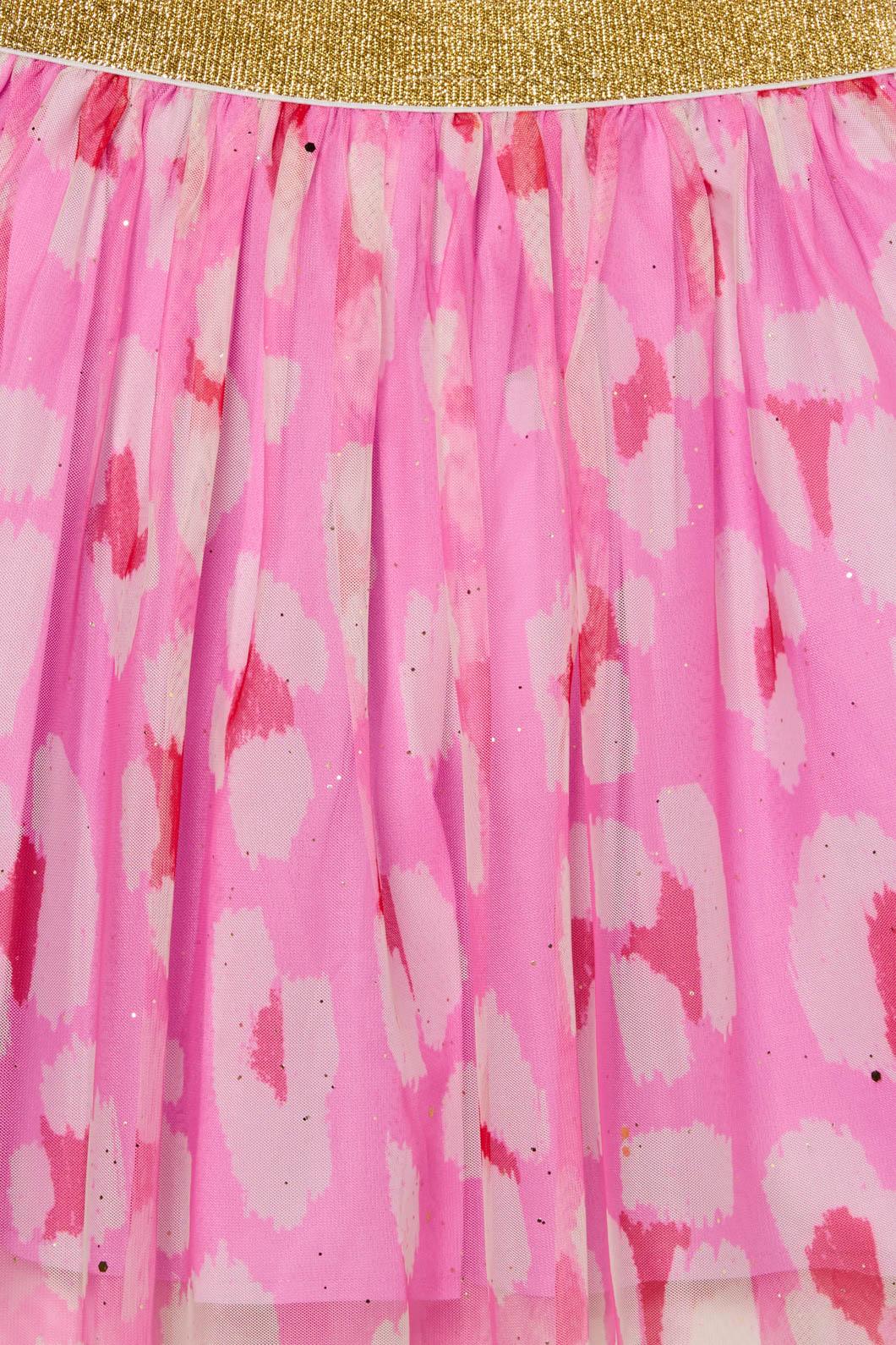 Gorman - Pink Leopard Kids Mesh Skirt - pink