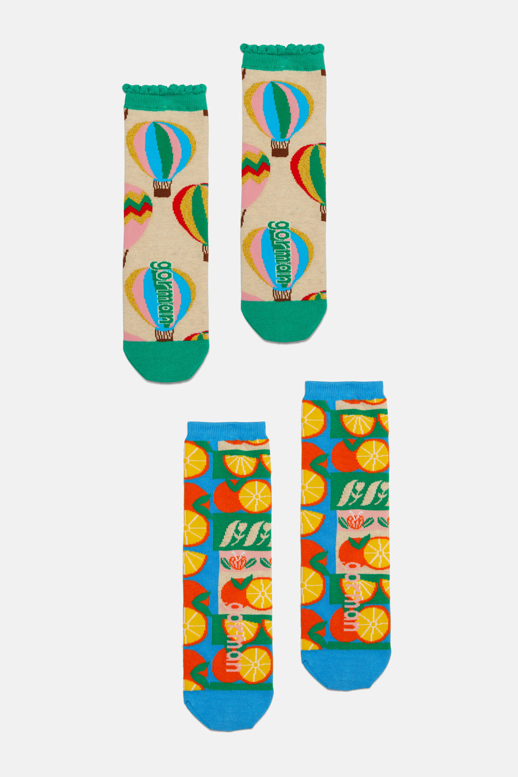 Gorman - Orange Kids Sock - print