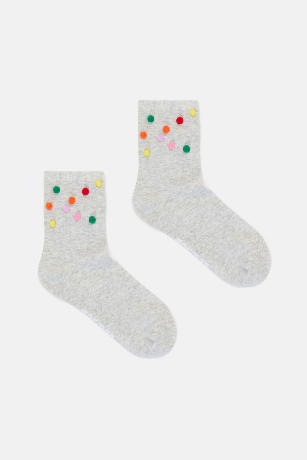 Gorman - Pom Pom Grey Sock - grey-marle