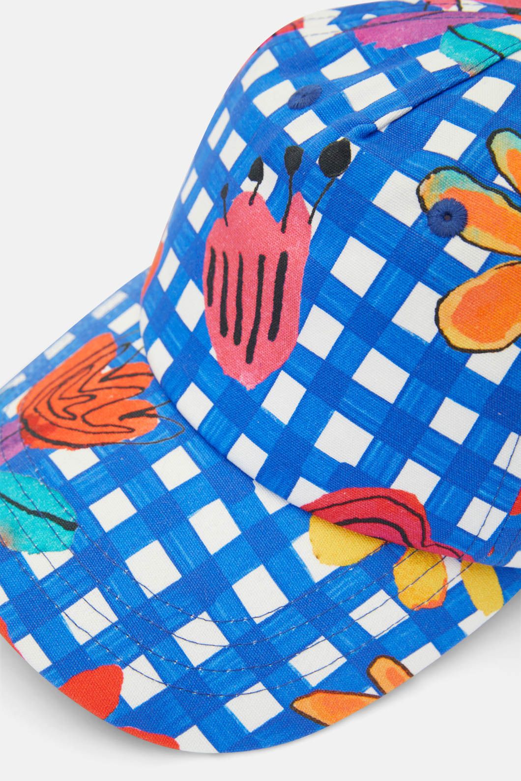Gorman - Gingham Petal Parade Cap - print