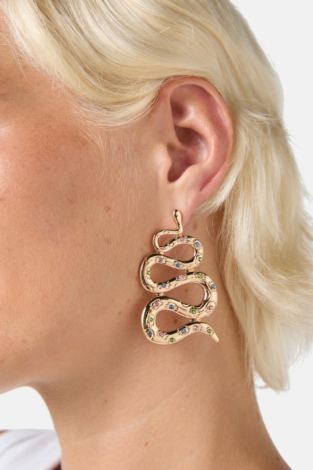 Gorman - Snake Stamp Earring - gold