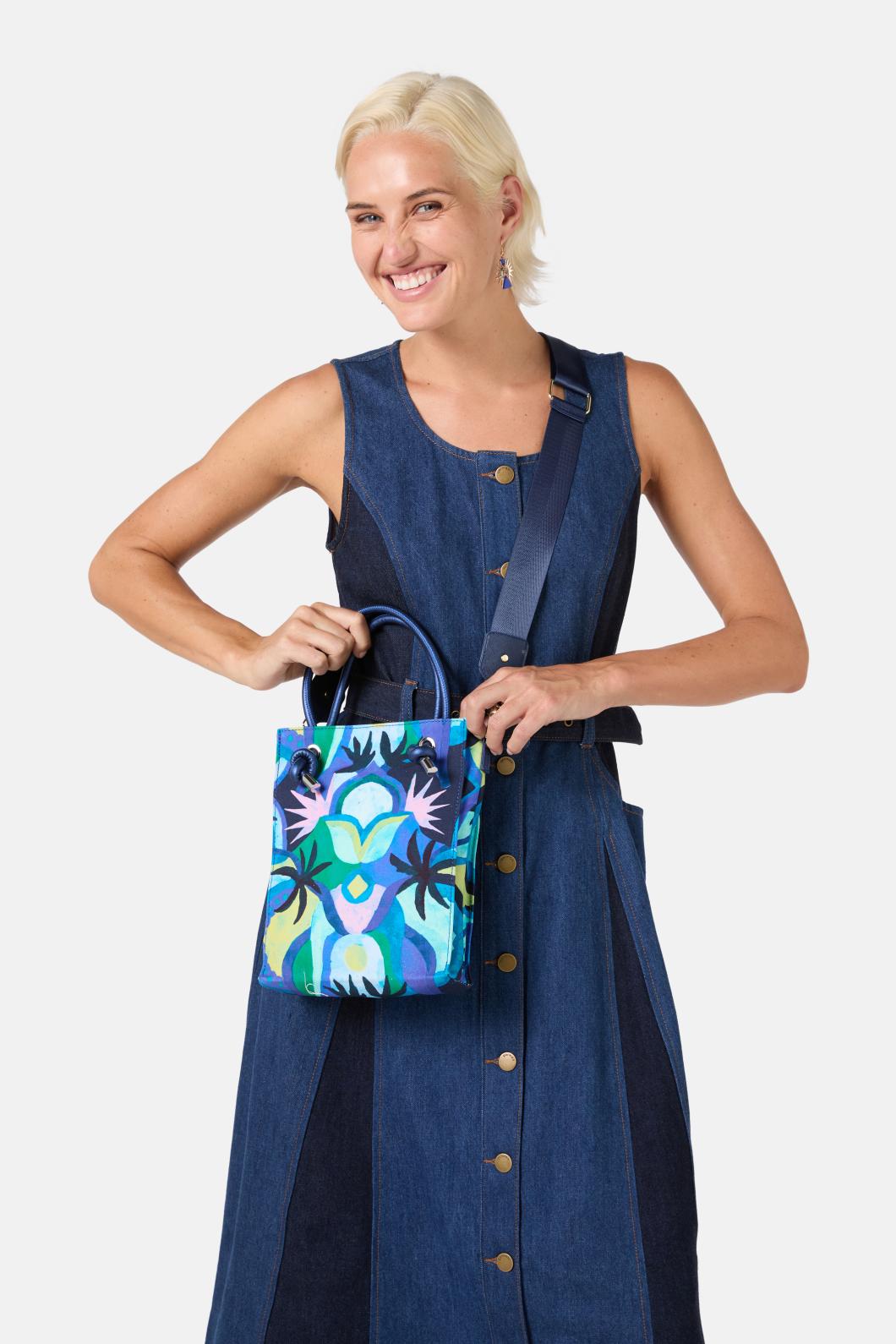 Gorman - Jade Canvas Mini Tote - print