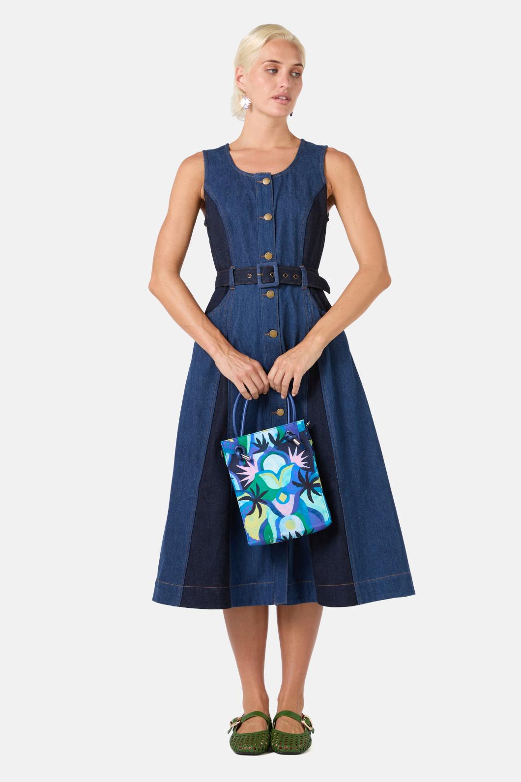 Gorman - Jade Canvas Mini Tote - print