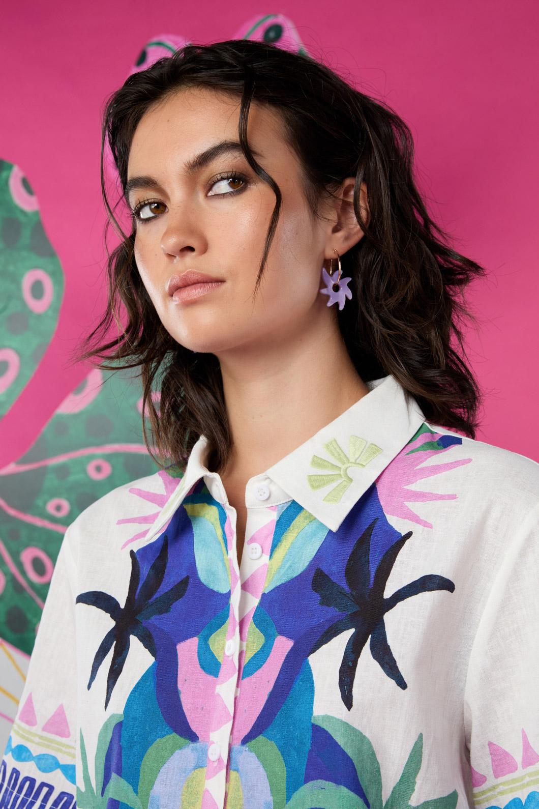 Gorman - Purple Jade Earring - purple