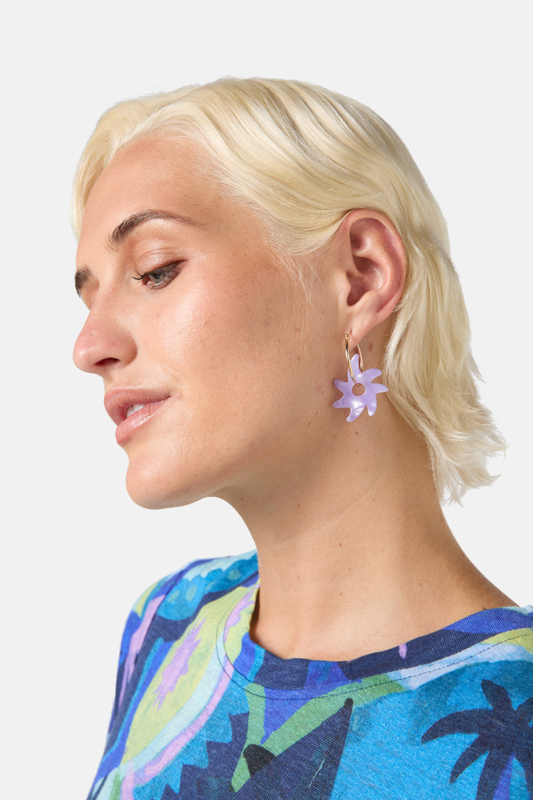 Gorman - Purple Jade Earring - purple