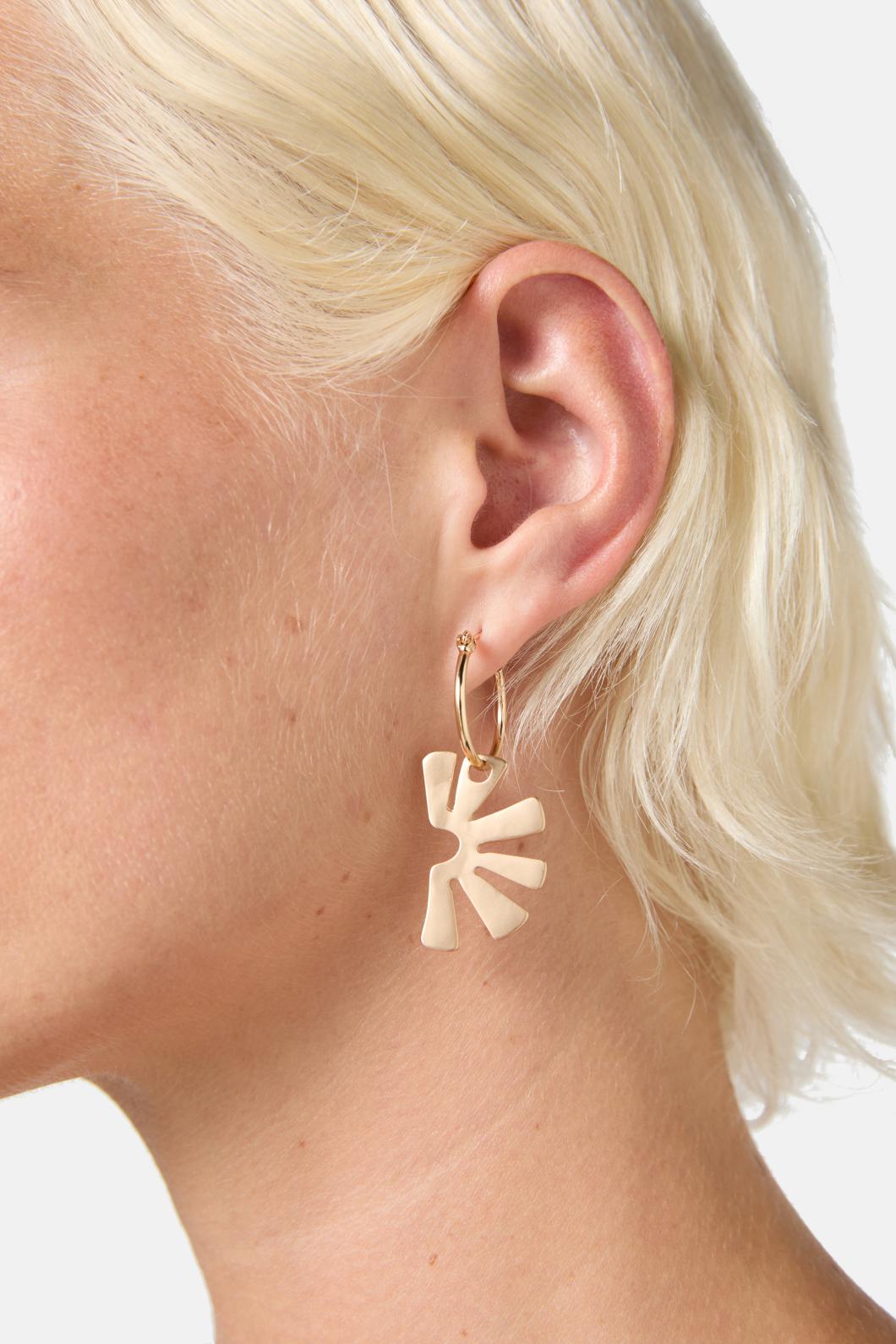 Gorman - Gold Jade Earring - gold