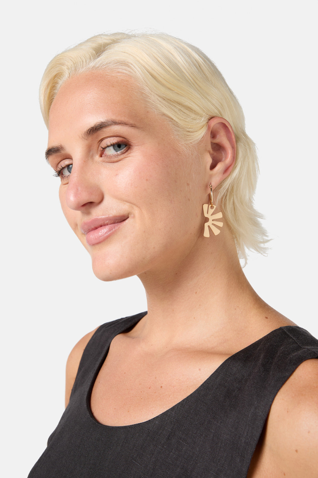 Gorman - Gold Jade Earring - gold