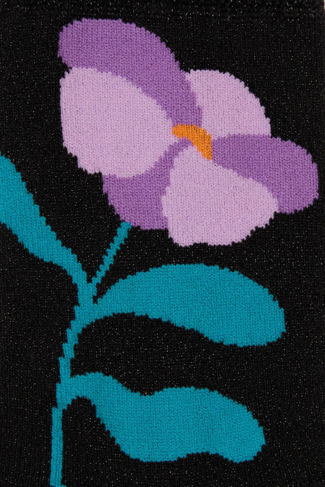 Gorman - Black Leafy Lesson Sock - multi