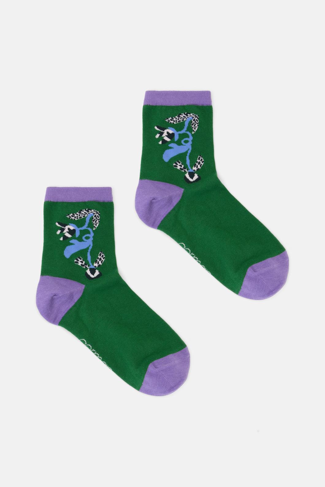 Gorman - The Vines Green Mesh Sock - multi