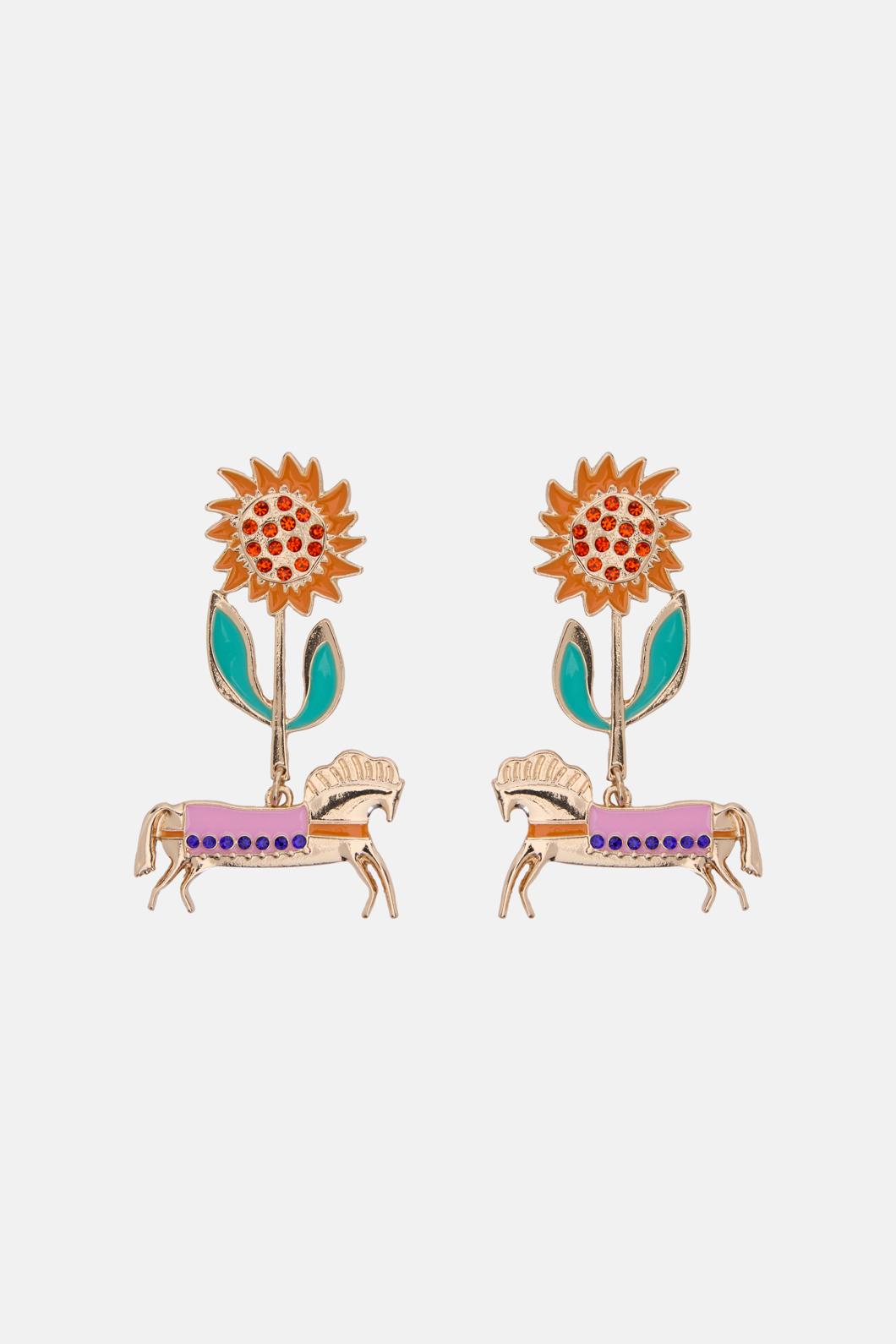Gorman - The Horses Earrings - gold