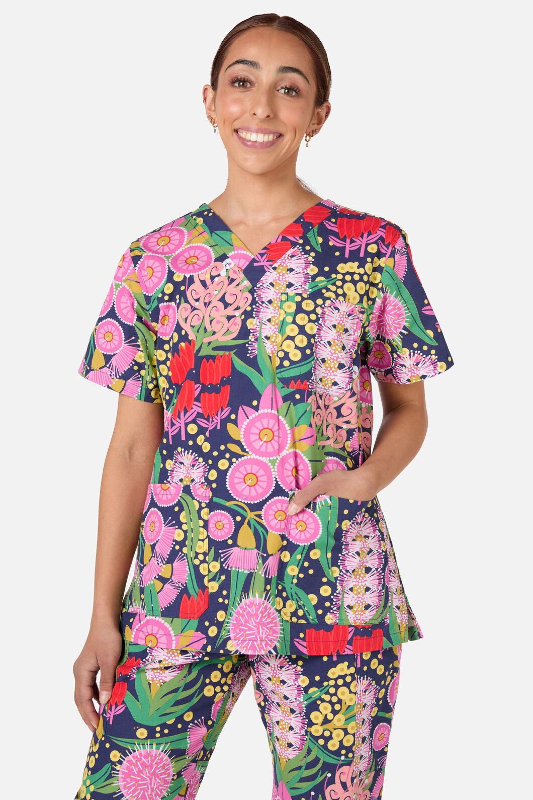 Gorman - Native Delight Scrub Set - navy