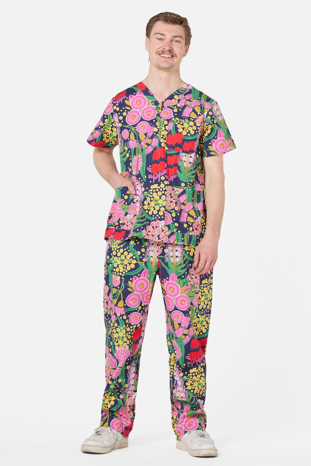 Gorman - Native Delight Scrub Set - navy