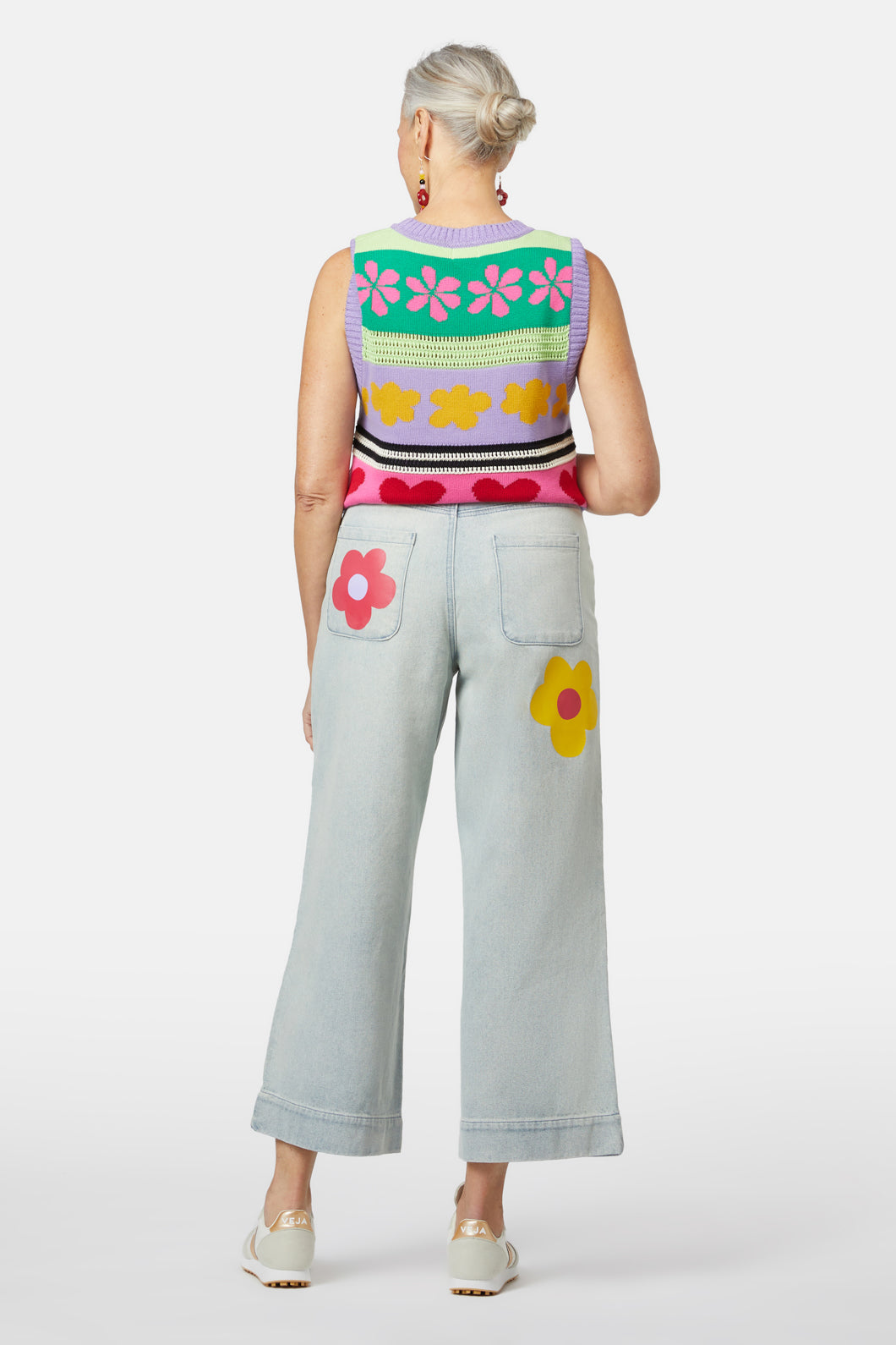 Gorman - Stencil Floral Jean - light-denim