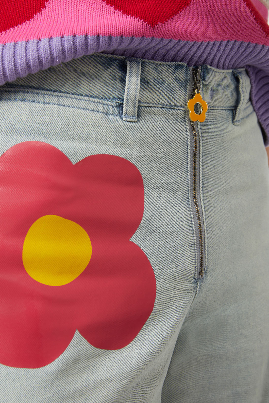 Gorman - Stencil Floral Jean - light-denim