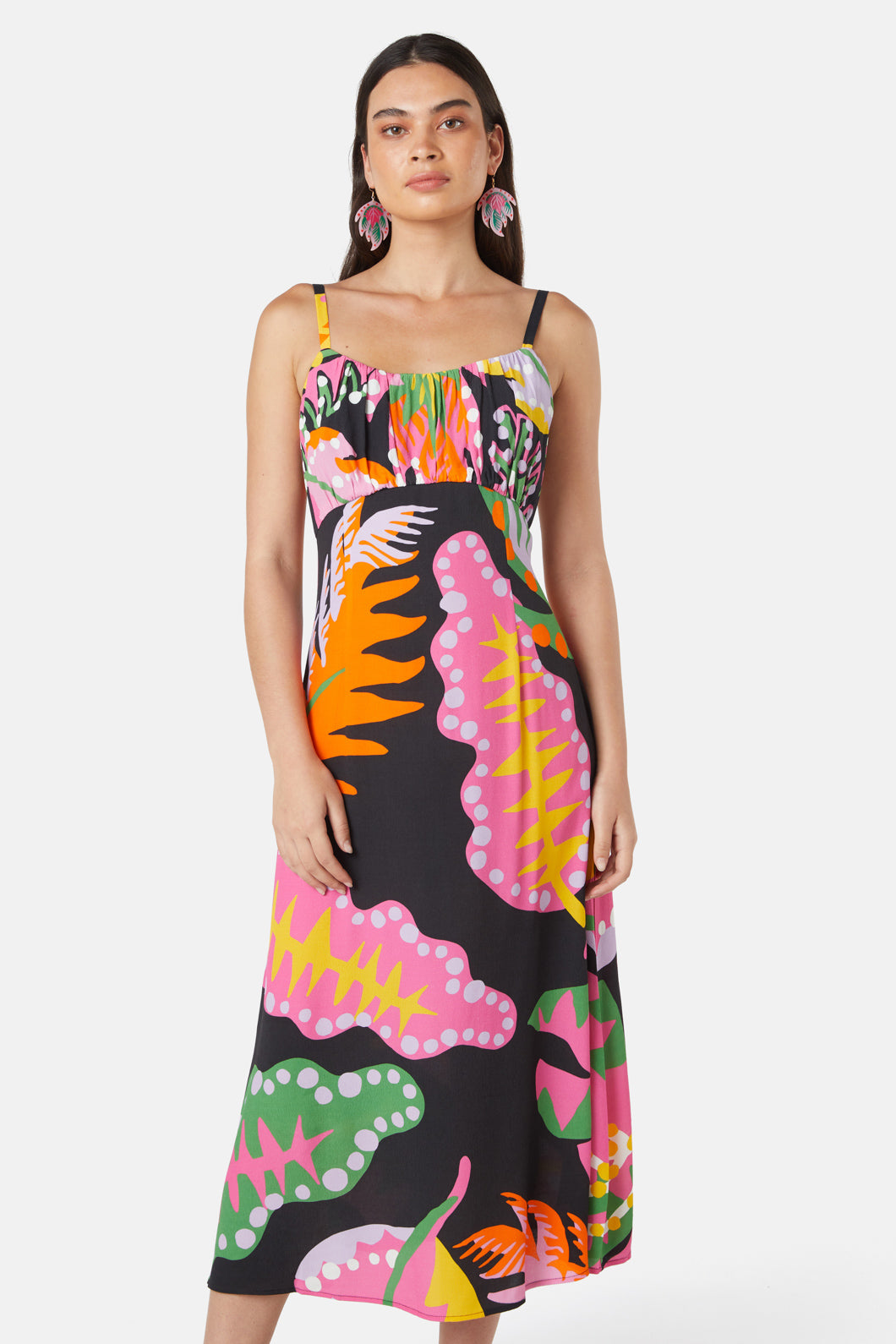 Gorman - Tropical Leaves Long Dress - print