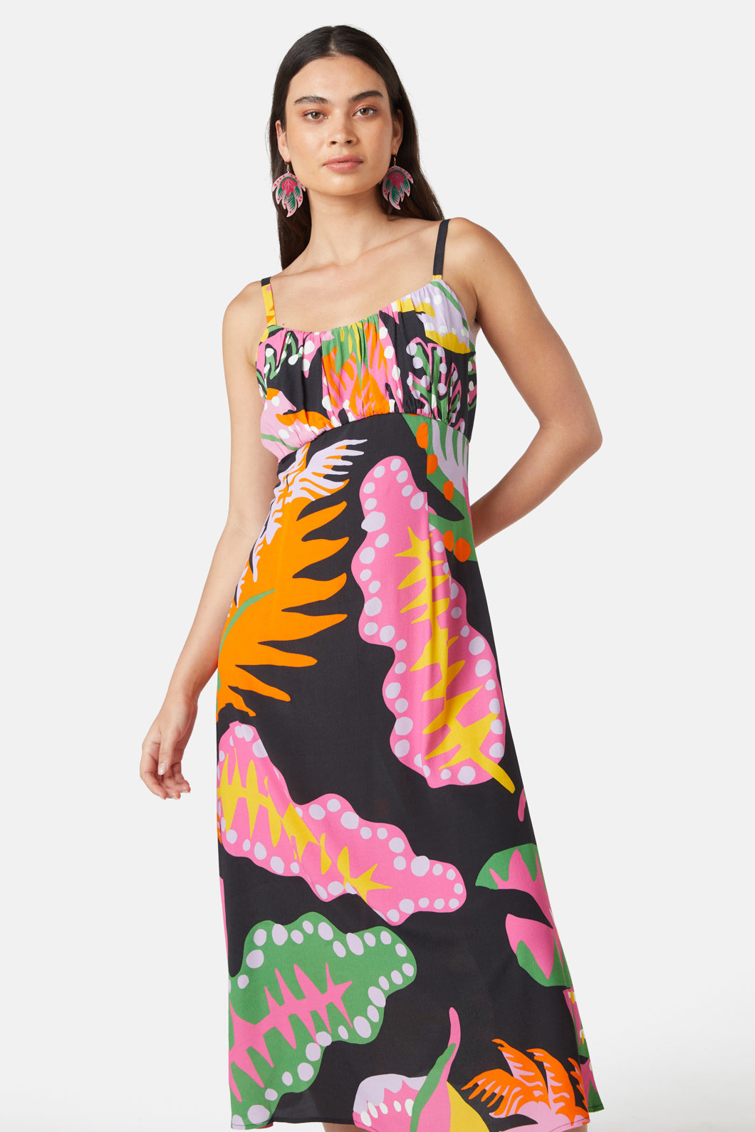 Gorman - Tropical Leaves Long Dress - print