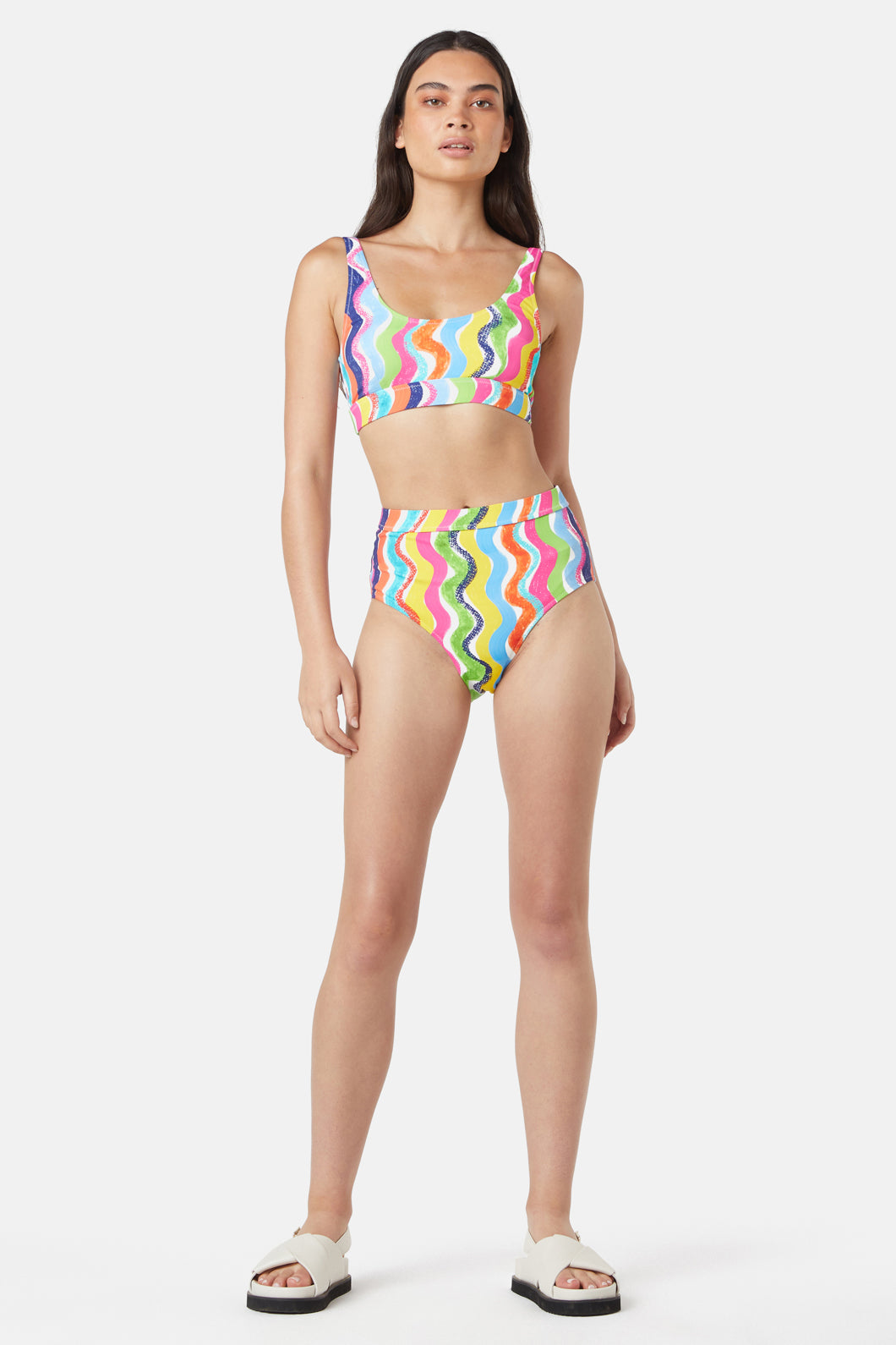 Gorman - Beach Stripe Bikini Top - print