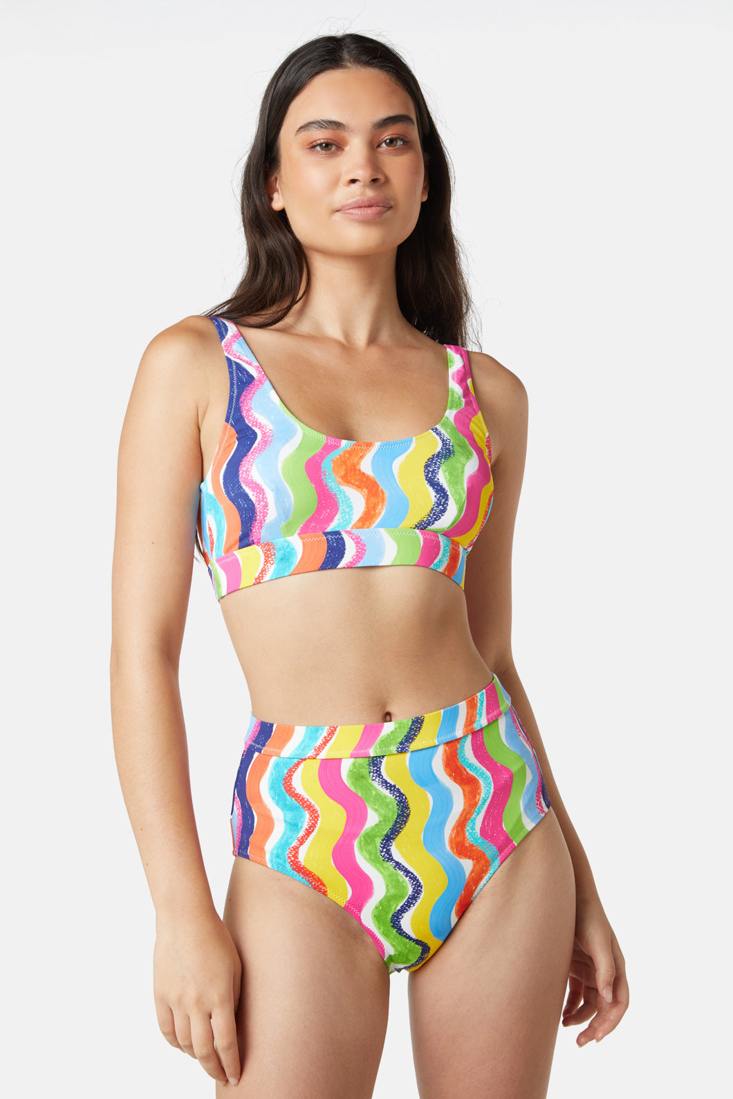 Gorman - Beach Stripe Bikini Top - print