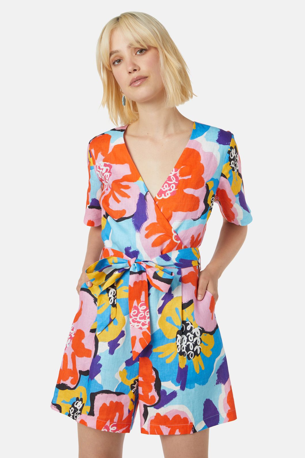 Gorman - Florentina Linen Playsuit - print