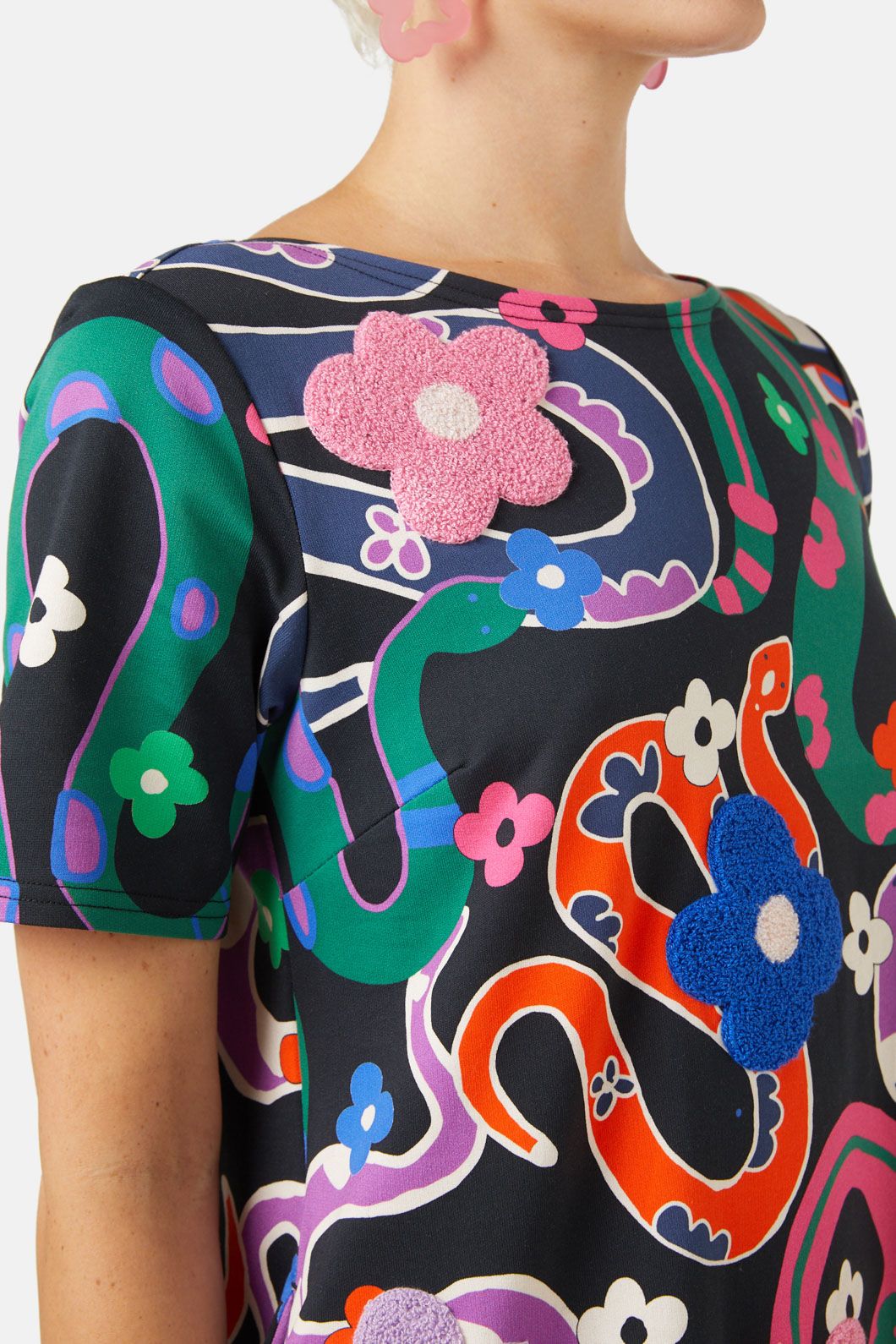 Gorman - Flower Snake Swing Dress - print
