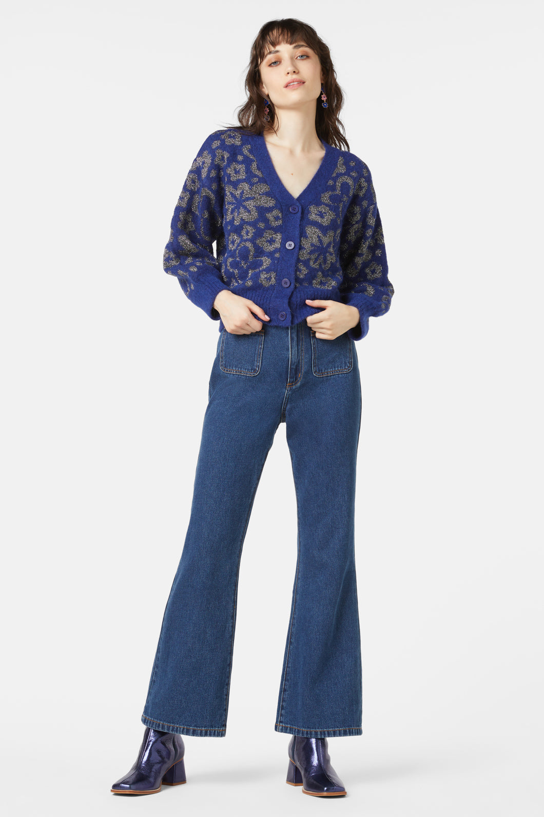 Gorman - Flower Dust Cardi - navy