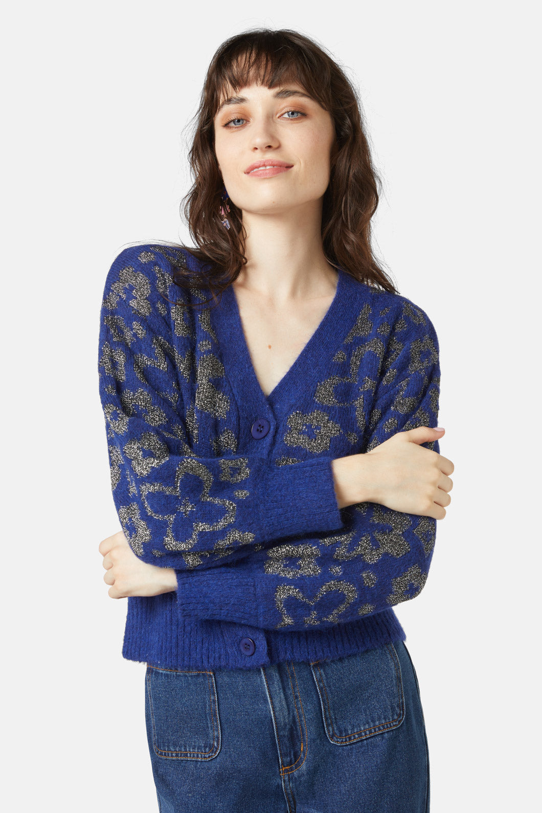 Gorman - Flower Dust Cardi - navy