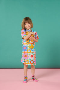 Blooming Check Kids Nightie Dress