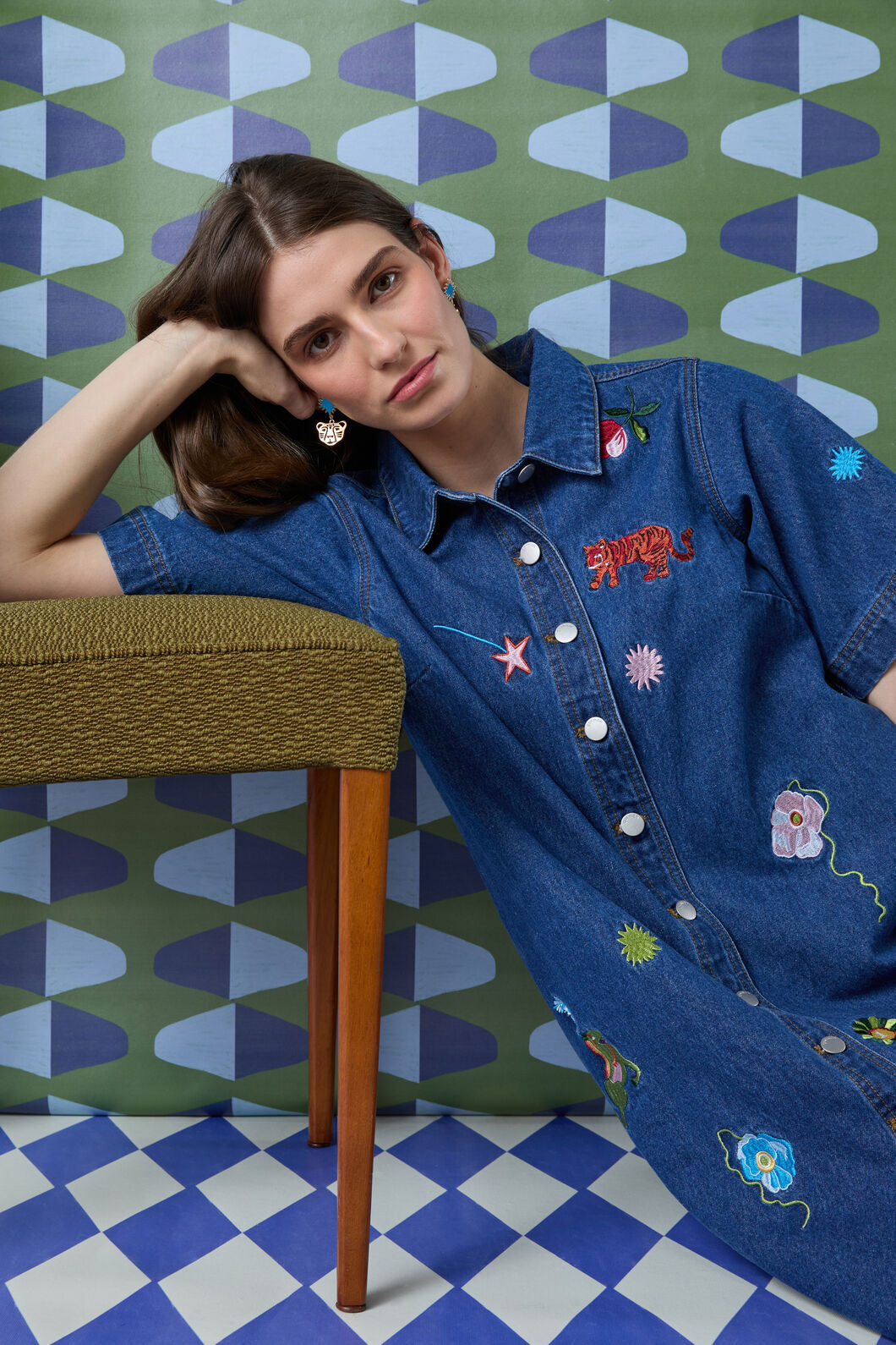 Gorman - Parade Denim Dress - mid-blue