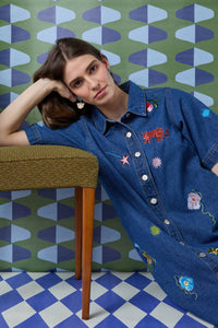 Gorman - Parade Denim Dress - mid-blue