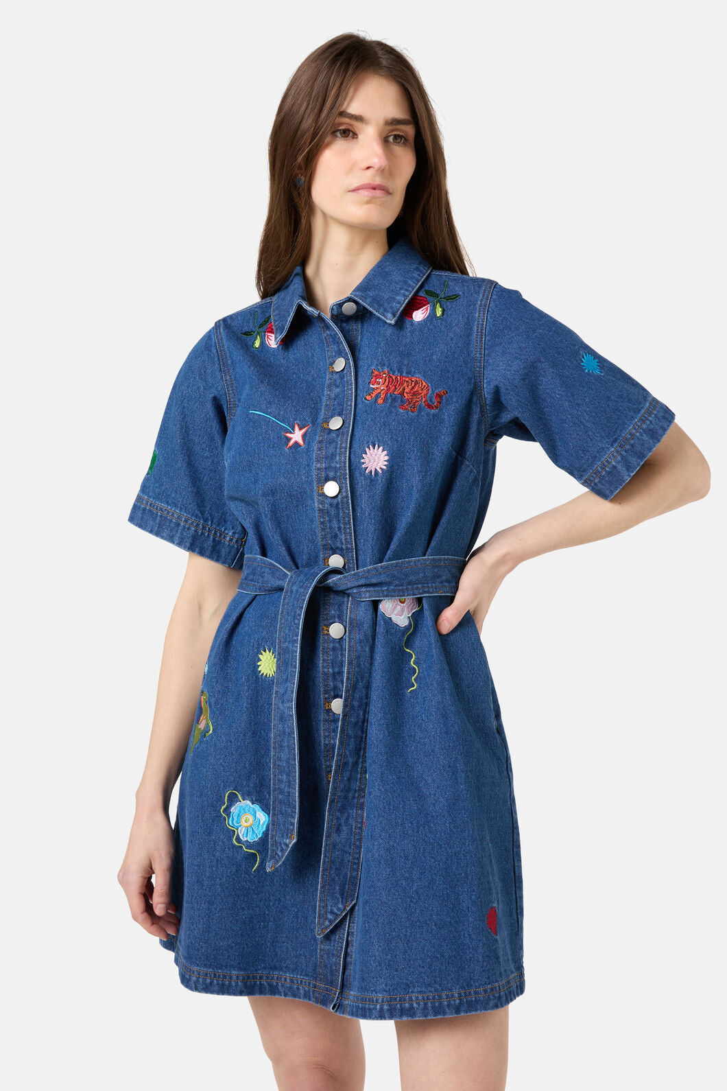Gorman - Parade Denim Dress - mid-blue