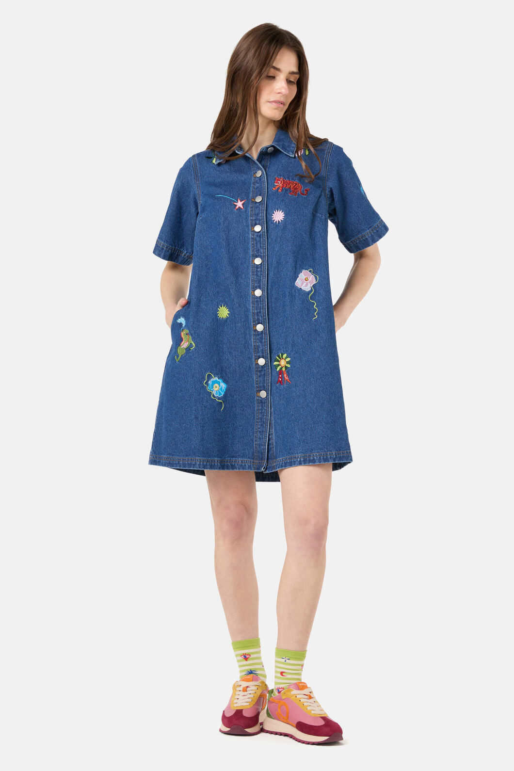 Gorman - Parade Denim Dress - mid-blue
