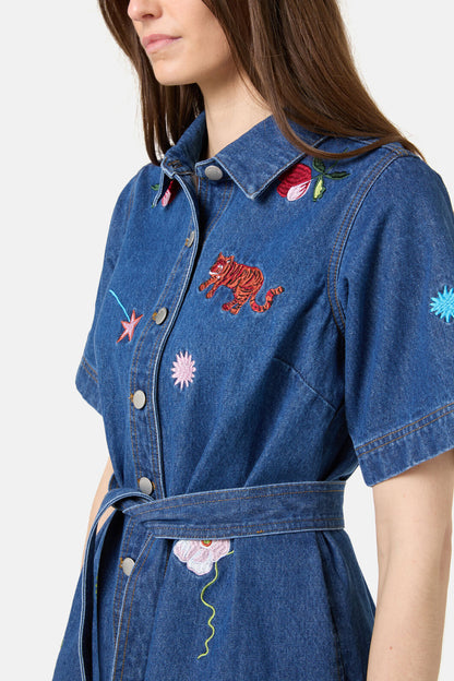 Gorman - Parade Denim Dress - mid-blue