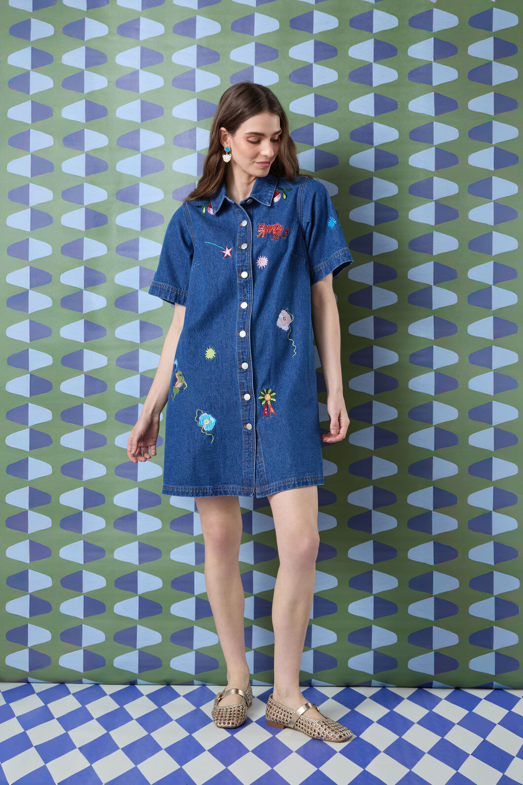 Gorman - Parade Denim Dress - mid-blue
