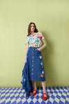 Gorman - Parade Denim Skirt - mid-blue
