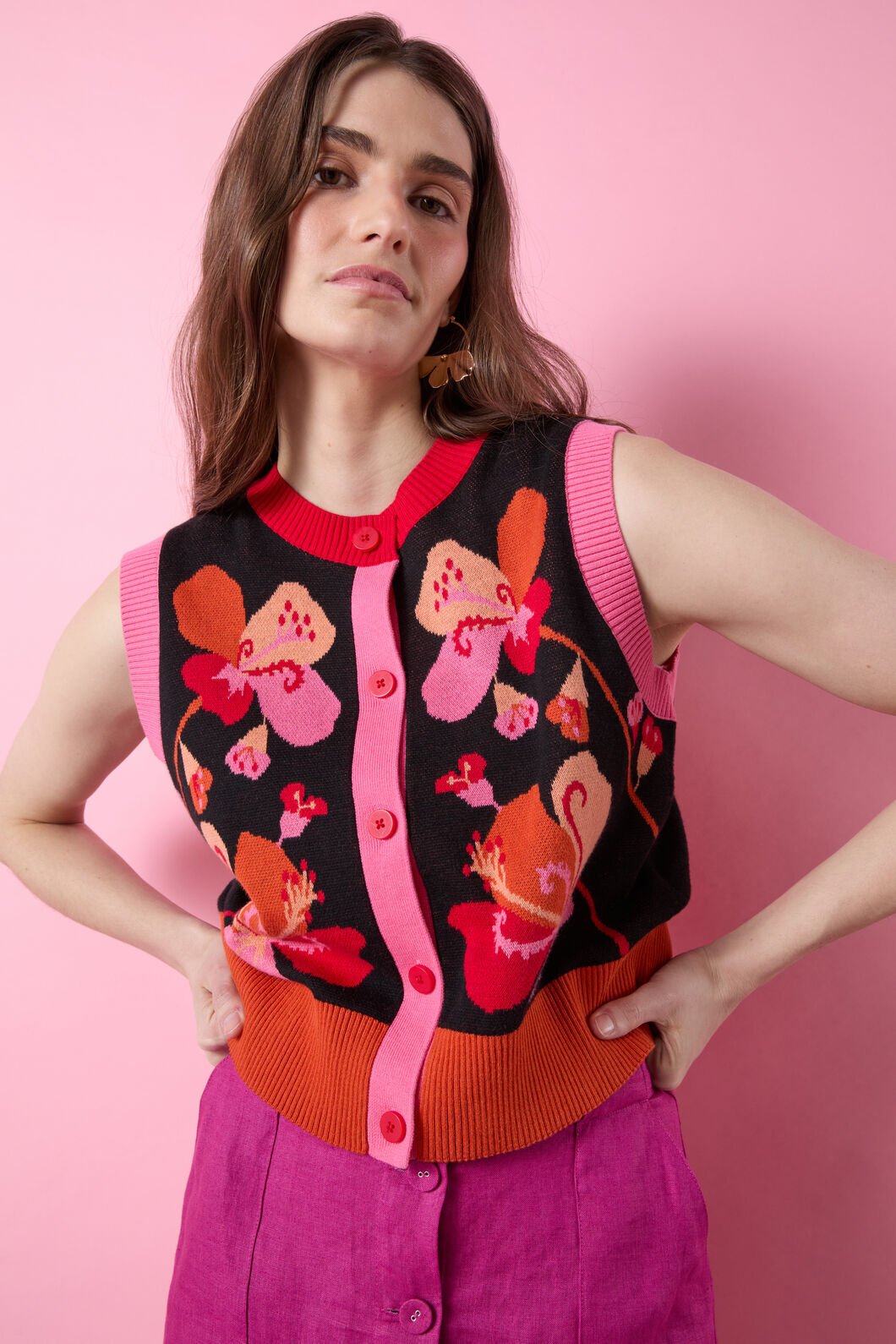 Gorman - Flora Aurora Knit Vest - multi