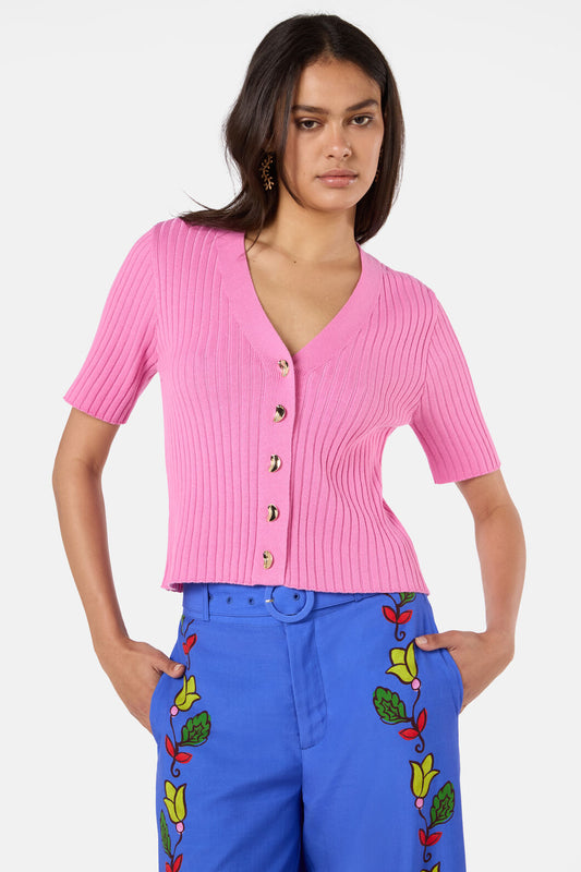Gorman - Yarning For You Knit Top - pink