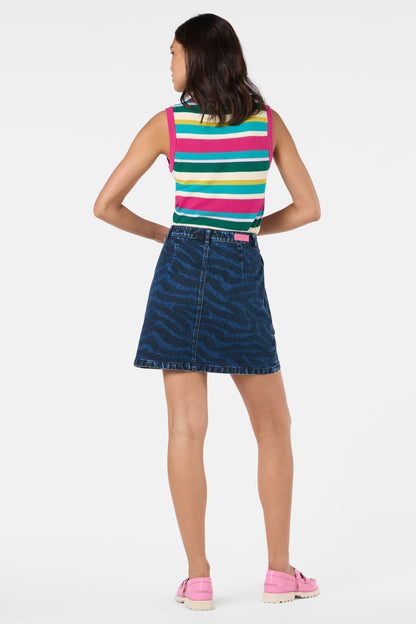 Gorman - Racing Stripes Denim Mini - print