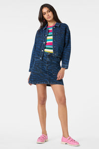 Gorman - Racing Stripes Denim Mini - print