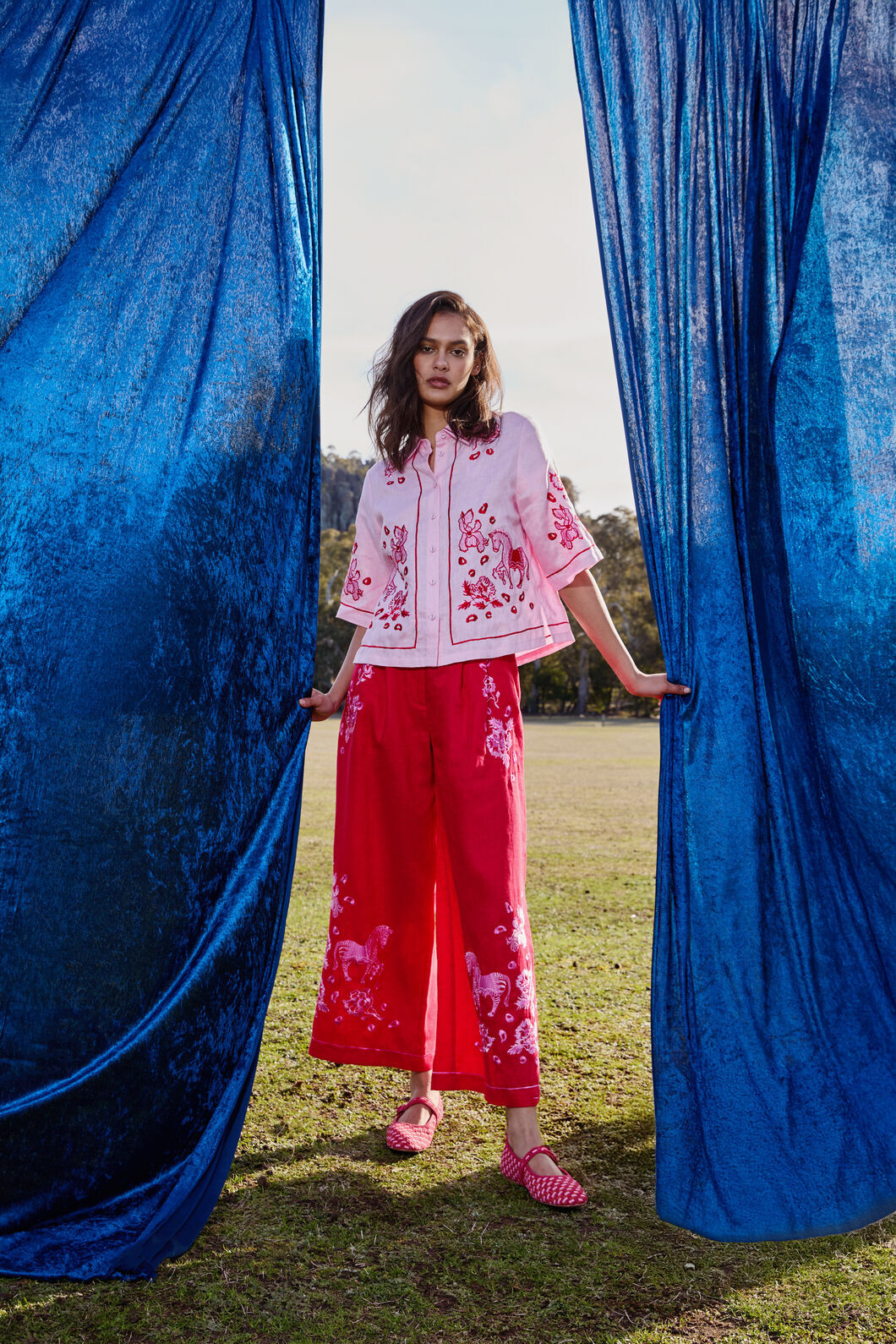 Gorman - Ainslee Anglaise Pant - red