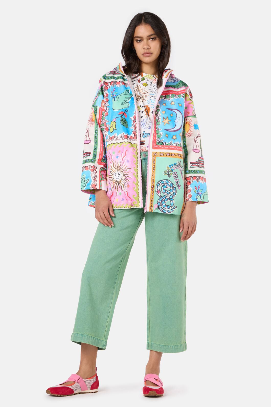 Gorman - Good Fortune PatchworkRaincoat - print
