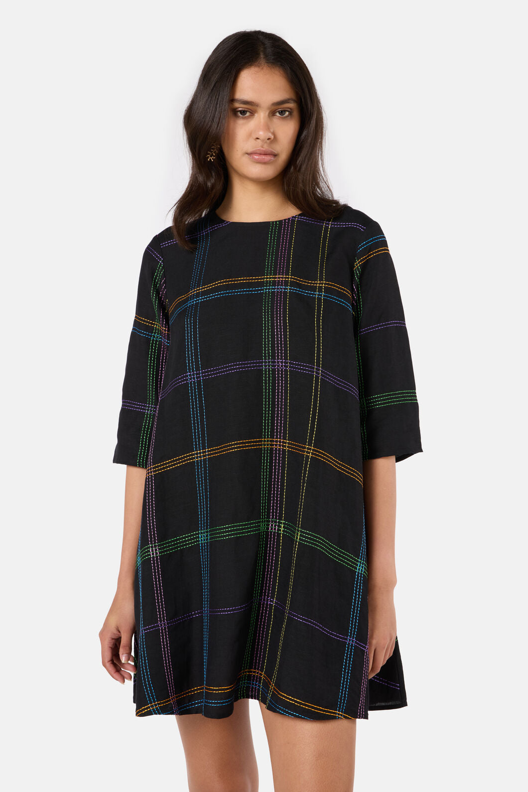 Gorman - Stitched Swing Dress - black