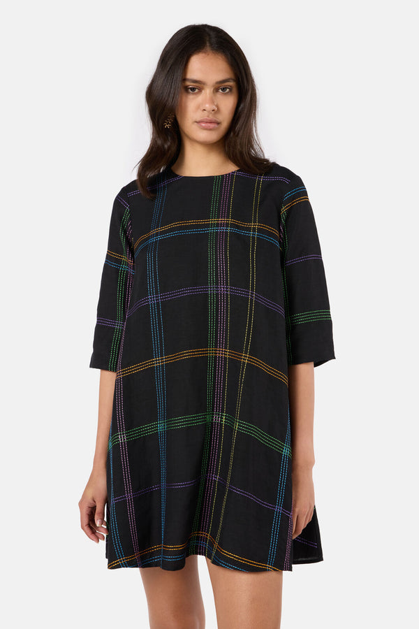 Gorman - Stitched Swing Dress - black