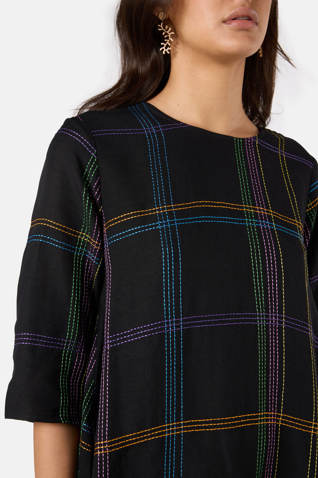 Gorman - Stitched Swing Dress - black