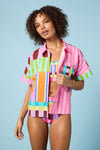 Gorman - Holiday Stripe Print Shirt - print