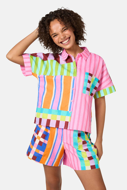 Gorman - HOLIDAY STRIPE PRINT SHIRT - print