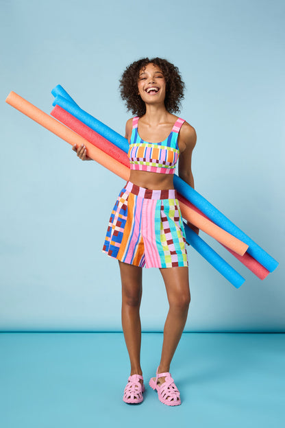 Gorman - HOLIDAY STRIPE SHORTS - print