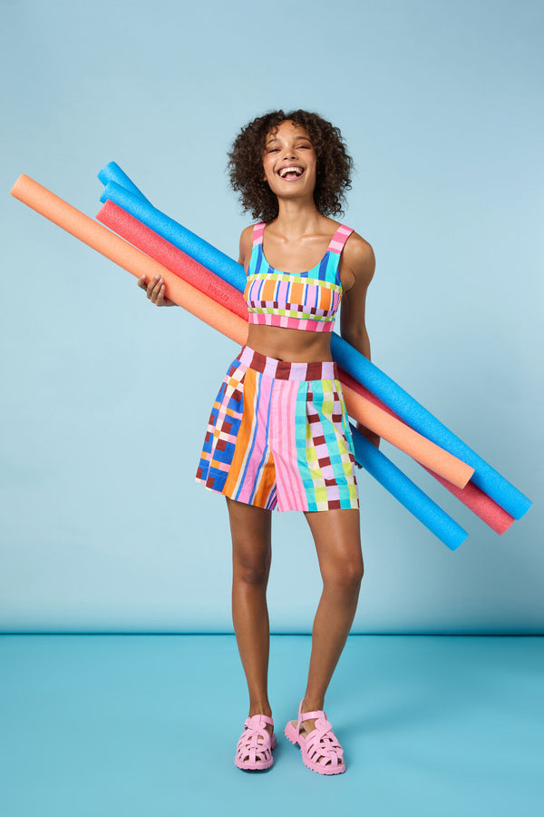 Gorman - HOLIDAY STRIPE SHORTS - print