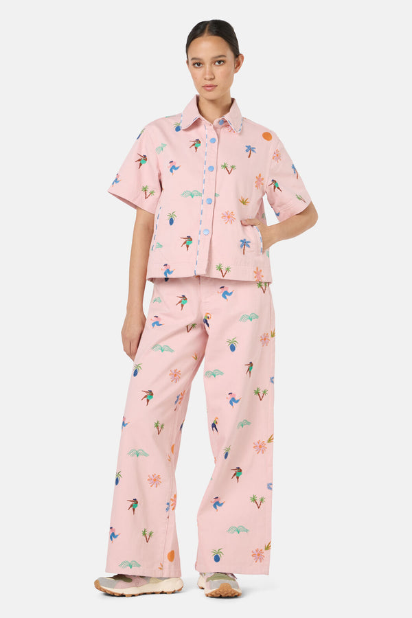 Gorman - Hidden Paradise Shacket - pink