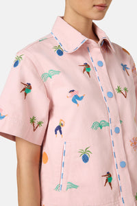 Gorman - Hidden Paradise Shacket - pink