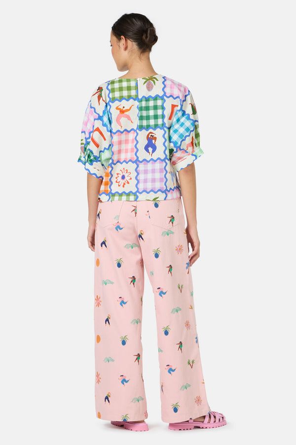 Gorman - Hidden Paradise Patchwork Top - print